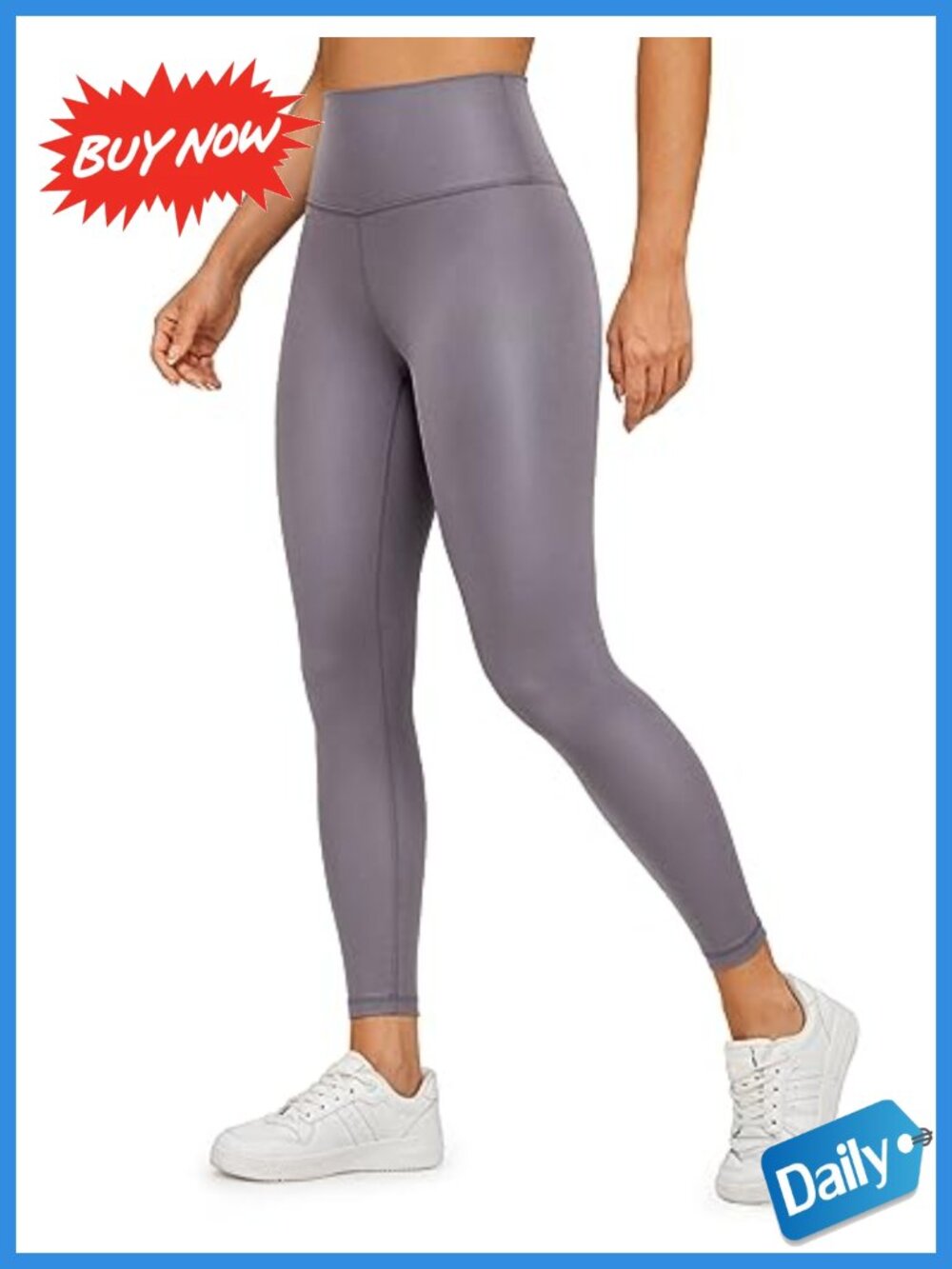 Faux Leather High Rise Leggings 25" 7/8 Ankle Length Yoga Athleisure